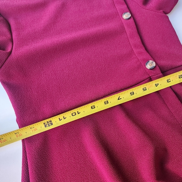 Shein Girls Short Sleeves Dress Textured Stretch Button Detail Midi Sz 11-12 Y - Picture 8 of 10